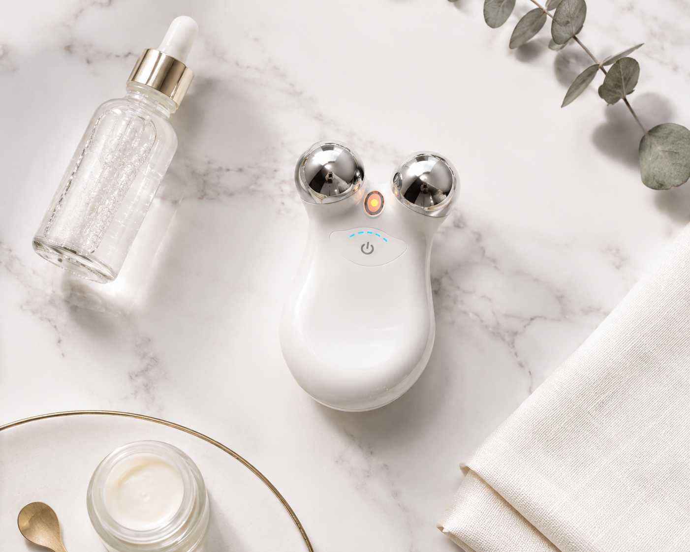 Lumessence Lift Marble Flat Lay - Spa Essentials
